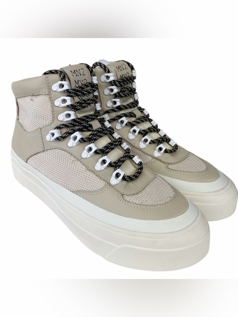 Miz Mooz Alpyne Sneakers NEW Platform Lace Up Cream Women’s Size 8